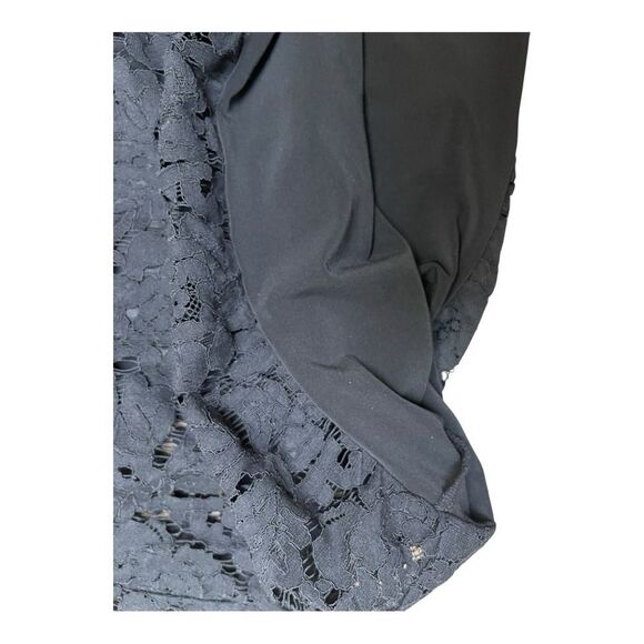 NWT Alfani Lace Blouse Bubble Hem Bell Sleeve Size M Elegant Feminine Romantic - Picture 4 of 9